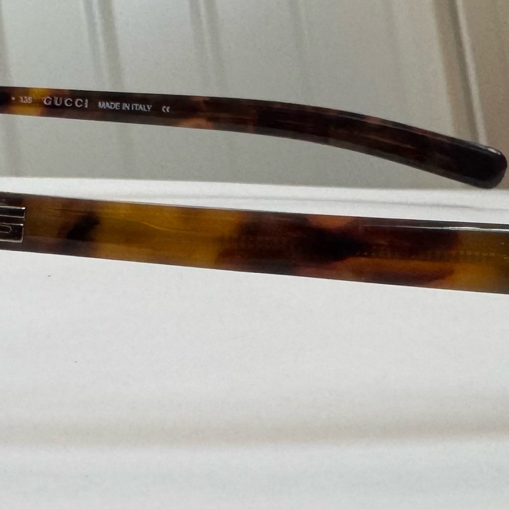 Gucci Women's Brown Frame Sunglasses with Gray Lenses - Picture 5 of 6